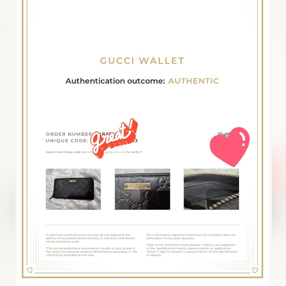 Gucci Guccisima Black Embossed Monogram Ziparound Leather Wallet AUTHENT… - Picture 12 of 12